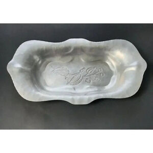 Vintage Farberware Aluminum Decorative Dish Tray Made in Brooklyn